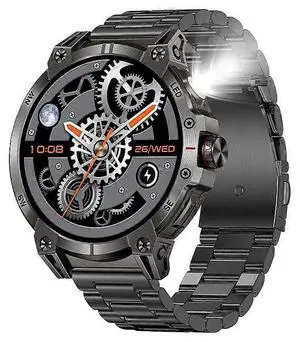 Ecocleanpath KC89 Smartwatch with 760mAh Battery, Compass & Flashlight, Sleep Tracking, 100+ Modes (Black) Ecocleanpath KC89 Smartwatch with 760mAh Battery, Compass & Flashlight, Sleep Tracking, 100+ Modes (Black)