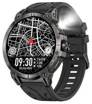 Ecocleanpath KC89 Smartwatch with 760mAh Battery, Compass & Flashlight for Outdoor Sports (Black) Ecocleanpath KC89 Smartwatch with 760mAh Battery, Compass & Flashlight for Outdoor Sports (Black)