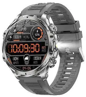 Ecocleanpath AK75 Smartwatch with Flashlight & Bluetooth Calling, Long Battery Life, Sleep & Fitness Tracker (Silver) Ecocleanpath AK75 Smartwatch with Flashlight & Bluetooth Calling, Long Battery Life, Sleep & Fitness Tracker (Silver)