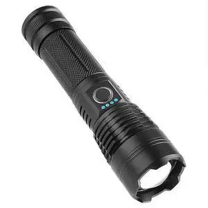 Ecocleanpath 2000 Lumens Rechargeable LED Flashlight, USB-C Power Bank, Waterproof Black Handheld Light Ecocleanpath 2000 Lumens Rechargeable LED Flashlight, USB-C Power Bank, Waterproof Black Handheld Light