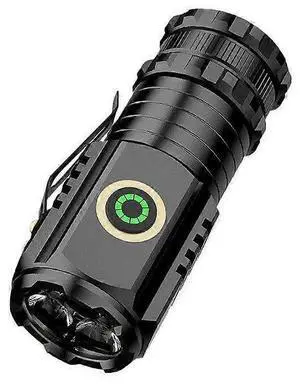 Ecocleanpath 2-in-1 Rechargeable LED Flashlight, High Lumens with Magnet, Compact & Extended Modes (Black) Ecocleanpath 2-in-1 Rechargeable LED Flashlight, High Lumens with Magnet, Compact & Extended Modes (Black)
