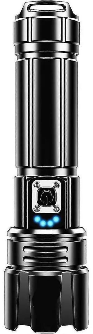 Ecocleanpath 2000 Lumens Rechargeable Police Flashlight - 30W High Power, USB-C, 5 Modes, IP67 Waterproof (Black) Ecocleanpath 2000 Lumens Rechargeable Police Flashlight - 30W High Power, USB-C, 5 Modes, IP67 Waterproof (Black)