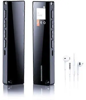 Ecocleanpath 64GB Digital Voice Recorder with MP3 Player & Voice Activation, Rechargeable Dictaphone for Clear Audio (Black)