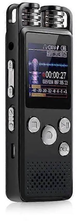 Ecocleanpath Professional Voice Activated Digital Audio Recorder, 16GB USB Pen with Noise Reduction & 45H Battery, Black