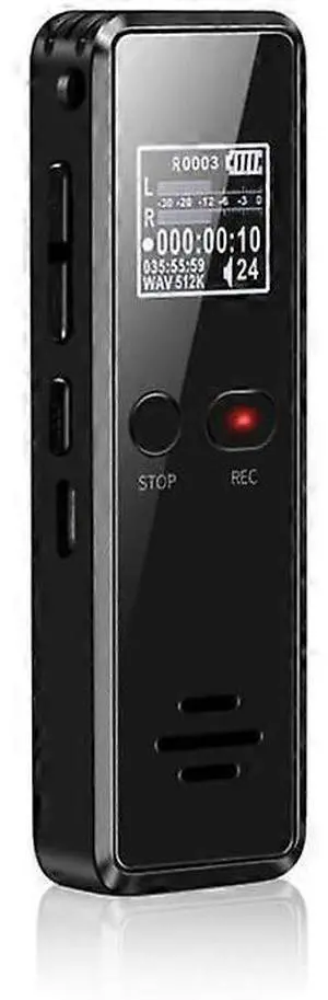 Ecocleanpath Black Digital Voice Recorder with Noise Reduction, Long Range MP3/WAV Dictaphone, Timestamp & Auto Recording Ecocleanpath Black Digital Voice Recorder with Noise Reduction, Long Range MP3/WAV Dictaphone, Timestamp & Auto Recording