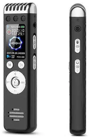 Ecocleanpath 32GB Digital Voice Recorder with 4608Kbps Noise Reduction, Voice Activated & MP3 Playback (Black)