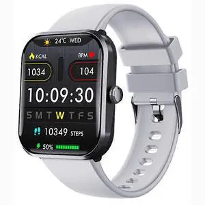 Ecocleanpath Smartwatch with Blood Sugar Monitor, Heart Rate & Temp Tracking, 1.9" HD Display, Grey Ecocleanpath Smartwatch with Blood Sugar Monitor, Heart Rate & Temp Tracking, 1.9" HD Display, Grey