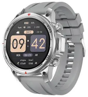 Ecocleanpath Smartwatch with Bluetooth Calling, Heart Rate & Blood Oxygen Monitor, 100+ Sports Modes, Silver