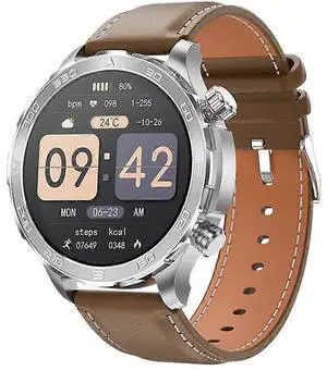 Ecocleanpath Smartwatch with Bluetooth Calling, Health Monitoring, 1.53" HD Screen, IP67 Waterproof, Brown