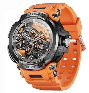 Ecocleanpath Smartwatch with Bluetooth HD Calling, Blood Oxygen & Heart Rate Monitor, 1.5" IPS Screen, 600mAh Battery (Orange)