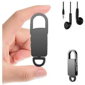 Ecocleanpath 64GB Voice Activated Recorder, Portable Digital Audio Recorder with 750H Capacity & 24H Continuous Recording (Black)