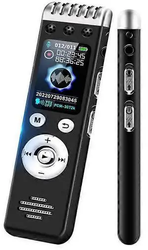 Ecocleanpath 64GB Voice Activated Recorder, 3500H Record & 150H Battery, Noise Reduction for Lectures/Meetings (Black)