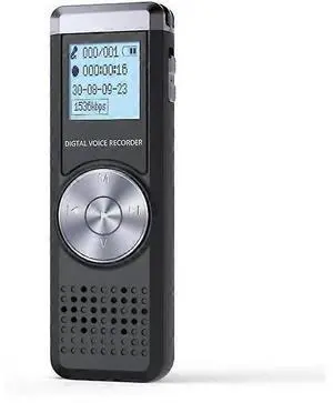 Ecocleanpath 32GB Digital Voice Recorder with Noise Cancellation, Portable MP3 Dictaphone for Lectures & Meetings (Black)