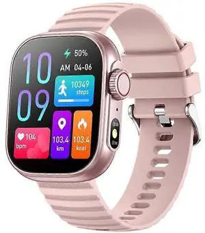 Ecocleanpath Smartwatch with Bluetooth Calling, 2.01" HD Screen, Heart Rate & Temp Monitor, 100+ Sports Modes, Waterproof, LED Flashlight (Pink) Ecocleanpath Smartwatch with Bluetooth Calling, 2.01" HD Screen, Heart Rate & Temp Monitor, 100+ Sports Modes, Waterproof, LED Flashlight (Pink)