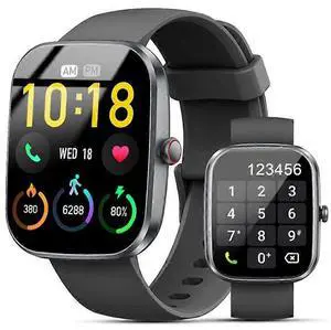 Ecocleanpath Smartwatch with Bluetooth Calling, 1.91" HD Screen, Heart Rate & Blood Pressure Monitor, Black Ecocleanpath Smartwatch with Bluetooth Calling, 1.91" HD Screen, Heart Rate & Blood Pressure Monitor, Black