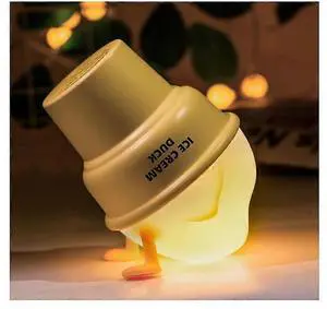 Ecocleanpath USB Rechargeable Ice Cream Duck Night Light for Kids - Cute Yellow Silicone Lamp with Touch Control Ecocleanpath USB Rechargeable Ice Cream Duck Night Light for Kids - Cute Yellow Silicone Lamp with Touch Control