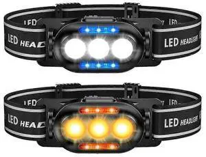 Ecocleanpath USB Rechargeable Sensor Headlamp, 1100 Lumens, 4 Modes, IPX4 Waterproof, Black