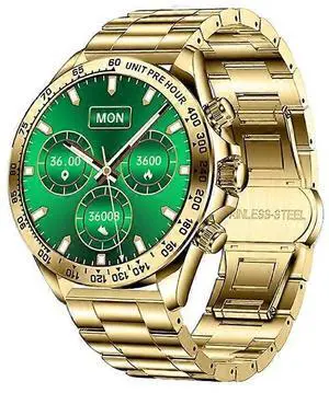 Ecocleanpath Gold Smartwatch with Bluetooth Calling, Rotating Crown, Heart Rate & Blood Pressure Monitor