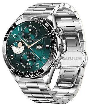 Ecocleanpath Silver Smartwatch with Bluetooth Calling, Rotating Crown, 1.43" AMOLED, Heart Rate & Blood Pressure Monitor Ecocleanpath Silver Smartwatch with Bluetooth Calling, Rotating Crown, 1.43" AMOLED, Heart Rate & Blood Pressure Monitor