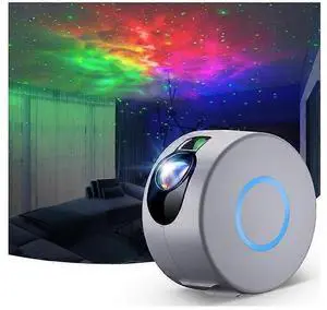 Ecocleanpath Gray LED Star Projector with Remote - 16 Color Modes for Bedroom, Nursery & Home Theater