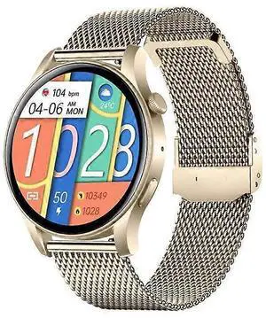Ecocleanpath Women's Smart Watch with Phone Calls, Heart Rate & Blood Pressure Monitor, AMOLED Display, 14-Day Battery