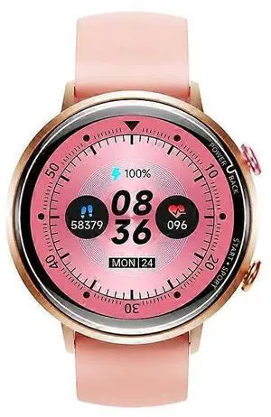 Ecocleanpath Gloryfit 1.32" HD AMOLED Women's Smartwatch - 100+ Sports Modes, Heart Rate & Sleep Monitor, Waterproof Pink Fitness Tracker