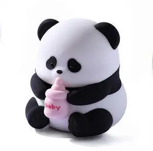 Ecocleanpath Cute Panda LED Night Light for Kids - USB Rechargeable, RGB Color Changing & Timer Ecocleanpath Cute Panda LED Night Light for Kids - USB Rechargeable, RGB Color Changing & Timer