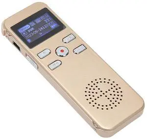 Ecocleanpath 16GB Digital Voice Recorder with Voice Activation, 220H Recording for Lectures & Meetings (Yellow)