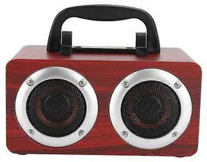 Ecocleanpath Portable Wooden Bluetooth Speaker - Red Wood Grain, 6-8H Playtime, TWS Pairing Ecocleanpath Portable Wooden Bluetooth Speaker - Red Wood Grain, 6-8H Playtime, TWS Pairing
