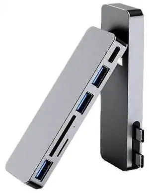 Ecocleanpath 7-in-2 USB-C Hub for MacBook (2018-2024) with 4K HDMI, 100W PD, 2 USB-A Ports - Gray