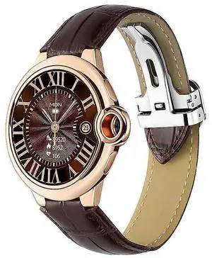 Ecocleanpath Smartwatch with Bluetooth Calling, 1.32" HD Screen, Heart Rate & Blood Oxygen Monitor, Brown Leather Strap Ecocleanpath Smartwatch with Bluetooth Calling, 1.32" HD Screen, Heart Rate & Blood Oxygen Monitor, Brown Leather Strap