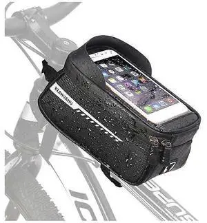 Ecocleanpath Waterproof Bike Frame Bag with Phone Holder & Sun Visor, 6.5" Phone Compatible, Black Ecocleanpath Waterproof Bike Frame Bag with Phone Holder & Sun Visor, 6.5" Phone Compatible, Black