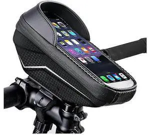 Ecocleanpath Waterproof Bike Frame Bag with TPU Touchscreen & Headphone Hole, Fits Phones Up to 6.8 Inch (Black) Ecocleanpath Waterproof Bike Frame Bag with TPU Touchscreen & Headphone Hole, Fits Phones Up to 6.8 Inch (Black)