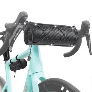 Ecocleanpath 2L Waterproof Bike Handlebar Bag with Shoulder Strap - Reflective Roll Pouch for Mountain & Road Bikes