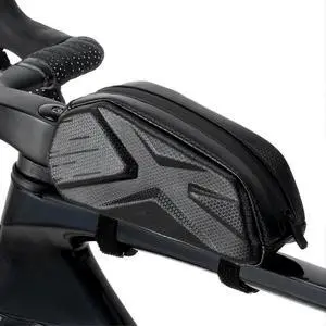Ecocleanpath Hard Shell Top Tube Bike Bag 1.4L - Waterproof Frame Pouch for Cycling & Commuting (Black)