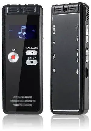 Ecocleanpath Digital Voice Activated Recorder with Playback - 3072Kbps HD Audio, 4800H Capacity for Lectures & Meetings