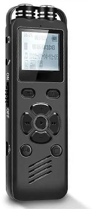 Ecocleanpath 32GB Voice Activated Recorder for Lectures & Meetings, A-B Repeat & Noise Reduction, Black