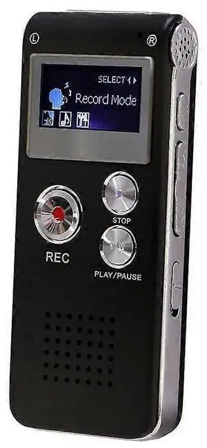 Ecocleanpath 16GB Voice Activated Conference Recorder with A-B Repeat, MP3 Playback & USB Transfer - Black