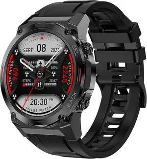 Ecocleanpath YERAD Military Smartwatch for Men: Rugged IP68, Heart Rate Monitor, 100+ Sports Modes Ecocleanpath YERAD Military Smartwatch for Men: Rugged IP68, Heart Rate Monitor, 100+ Sports Modes