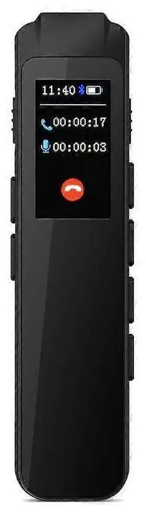 Ecocleanpath 64GB Digital Voice Recorder with Bluetooth & Password, 3072KBPS HD Audio, Black