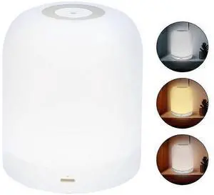 Ecocleanpath Harmony Glow LED Touch Lamp - Dimmable Rechargeable Night Light for Nursery, Bedroom & More (White)