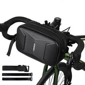 Ecocleanpath 3L Waterproof Bike Handlebar Bag with Shoulder Strap | Hard Shell Design for Mountain/Road Bikes Ecocleanpath 3L Waterproof Bike Handlebar Bag with Shoulder Strap | Hard Shell Design for Mountain/Road Bikes