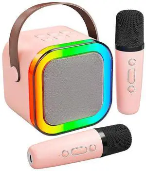 Ecocleanpath Portable Bluetooth Karaoke Machine with 2 Mics & Lights, 10H Battery, Power Bank for Parties