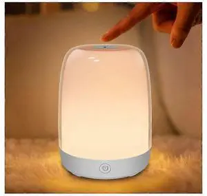 Ecocleanpath Dimmable Nursery Night Light for Kids - 9 Modes, USB Rechargeable, Eye-Care Baby Lamp (White)