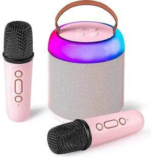 Ecocleanpath Portable Karaoke Machine with 2 Wireless Mics & LED Lights | Bluetooth Speaker for Family Parties & Gifts Ecocleanpath Portable Karaoke Machine with 2 Wireless Mics & LED Lights | Bluetooth Speaker for Family Parties & Gifts