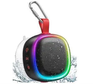 Ecocleanpath 2023 F9 Bluetooth Speaker with RGB Lights, IPX7 Waterproof, HD Sound & 20H Playtime, Black