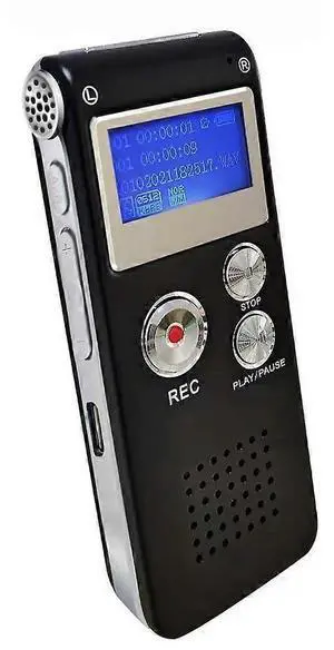 Ecocleanpath 8GB Voice Activated Recorder for Lectures & Meetings, MP3 Player, Noise Reduction Mic, Black