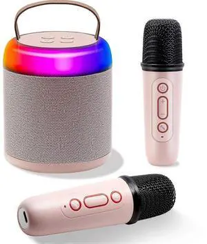 Ecocleanpath Portable Karaoke Machine with 2 Wireless Mics, Bluetooth Speaker for Kids & Adults, 8H Playtime