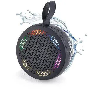 Ecocleanpath Waterproof Bluetooth Shower Speaker with LED Light, Hands-Free Speakerphone for Bath, Pool & Outdoor