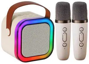 Ecocleanpath Kids Karaoke Machine with 2 Wireless Mics, Portable Bluetooth Speaker for Family Parties & Travel Gifts Ecocleanpath Kids Karaoke Machine with 2 Wireless Mics, Portable Bluetooth Speaker for Family Parties & Travel Gifts
